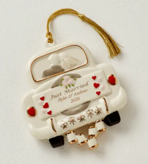 Personalized Just Married Ornament